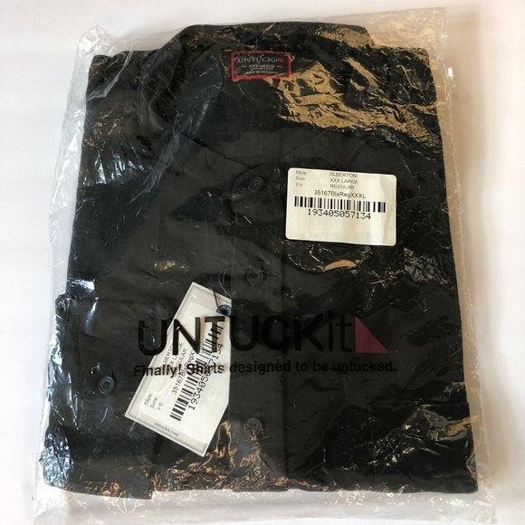 UNTUCKit Albertoni Regular Fit Black Shirt - Picture 2 of 5